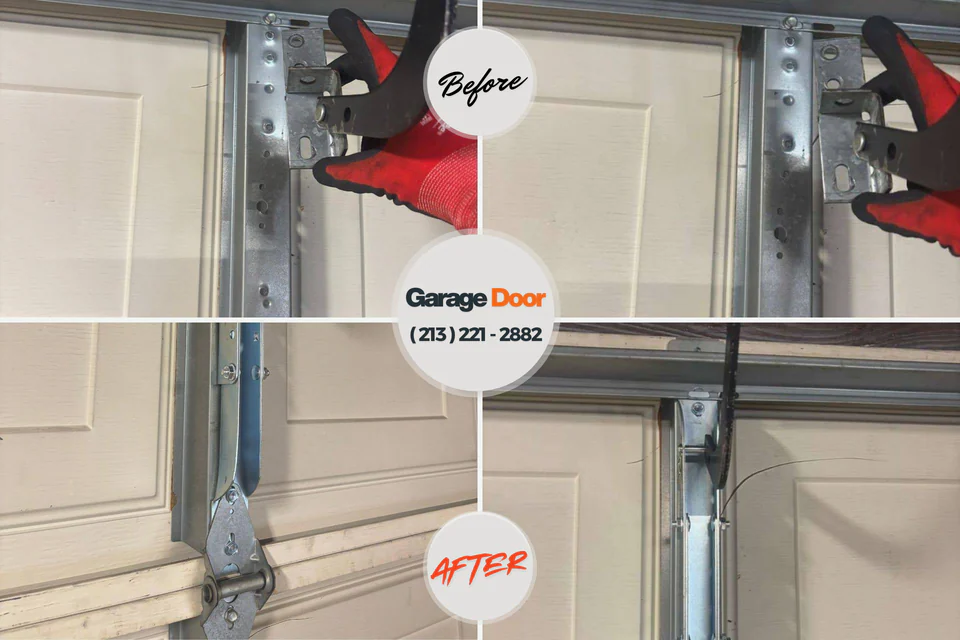 Before and after: garage door repair Limestone Creek, FL
